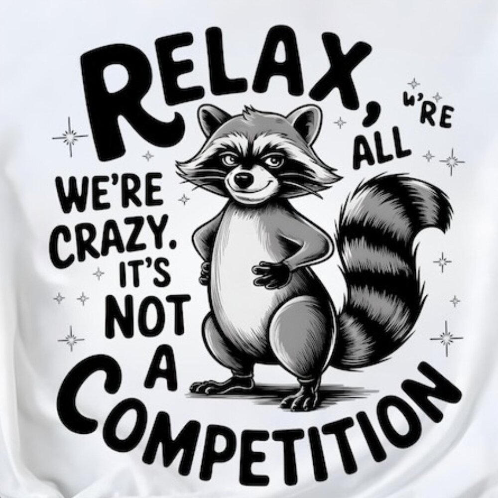 Relax We're All Crazy It's Not A Competition Shirt - Picture 2 of 4